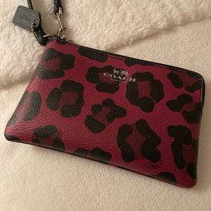 Coach Ocelot Leopard Wristlet